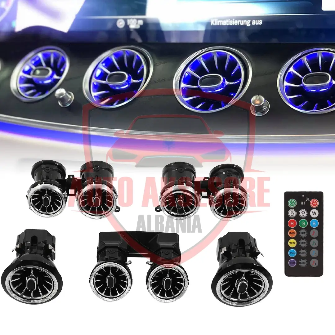 Air Vent Ambient për Mercedes-Benz E-Class W213 – Para & Mbrapa (64 Ngjyra)