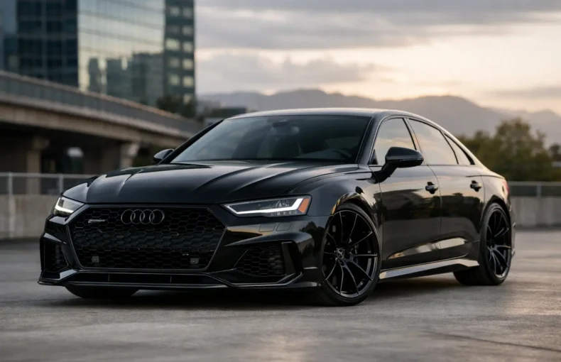 Maskarina Full Black Audi për Pamje Agresive