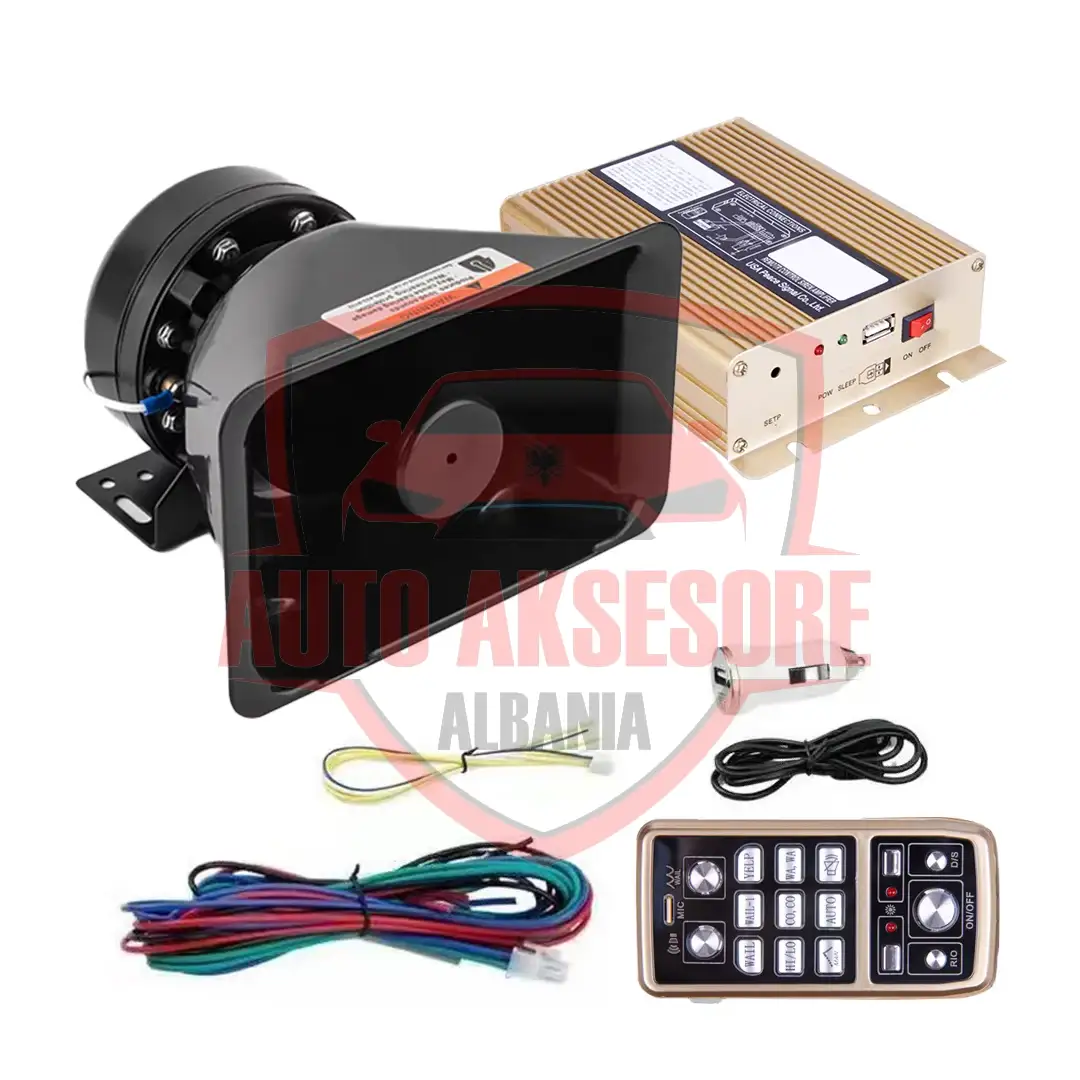 Sirenë 12V 300W Për Mjete Emergjence Me Pult